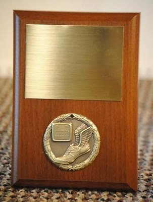 #ad 4x6 Sports gold medallion plaque award Free Engraving and shipping $16.00