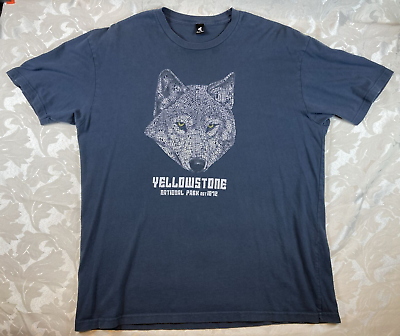 #ad Yellowstone national park wolf shirt adult L $15.94