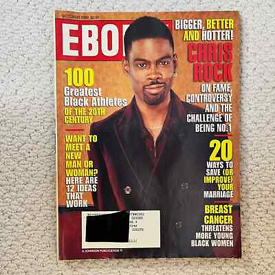 #ad EBONY Magazine October 1999 Chris Rock Cover 100 Greatest Black Athletes $8.95
