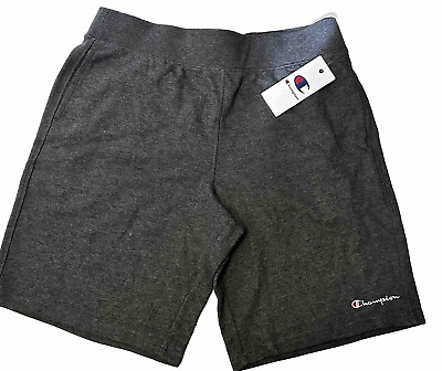 #ad New Champion Sweat Shorts Cotton Blend Drawstring Pockets Men#x27;s Gray Size XL $18.00
