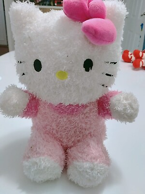 #ad Sanrio Hello Kitty Pink Overalls Soft 14”Plush $14.25
