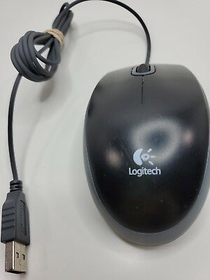 #ad #ad USB Wired Mouse Logitech M U0026 BLACK 3 Button Optical Scroll Wheel $9.33