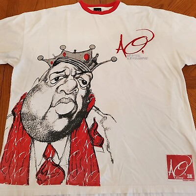 #ad VTG The Notorious BIG Biggie Smalls Big Face Rap Tee Brooklyn T Shirt 3X HIP HOP $96.97