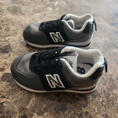 #ad New Balance 574 Kids Toddlers Size 6 Sneakers ID574WR1 Lace Up Suede Gray EUC $19.99