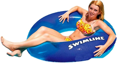 #ad SWIMLINE Inflatable Ring Pool Float for Adults Kids Floating Lounger Complete Se $22.79