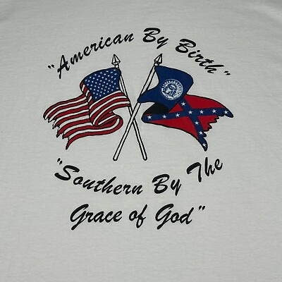 #ad Vintage Georgia Shirt Adult Extra Large White Single Stitch Southern Mens 90s $24.00