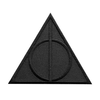 #ad Harry Potter Deathly Hallows Logo Iron on Halloween Patch 3.0 X 2.5 HPP5 $6.99