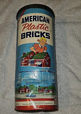 #ad Vintage American Plastic Bricks Set 745 Halsam Elgo $50.00