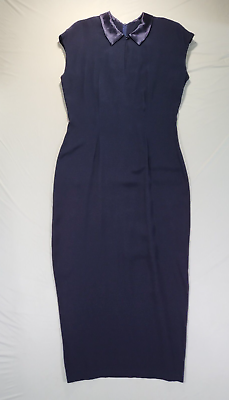 #ad Vintage Eileen West Dress Maxi Bodycon Womens 42quot; Chest Zip Back Made in USA $42.00