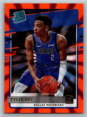 #ad Tyler Bey 2020 21 Donruss Rated Rookies #243 Orange Laser Mavericks $1.99
