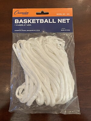 NEW Champion Sports Replacement Basketball Net 4mm 50G 12 Loops 21quot; Long BALL $1.99