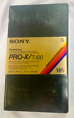 #ad Sony Pro X T 120 Blank Recordable VHS Tape Free Hard Case NEW $8.95
