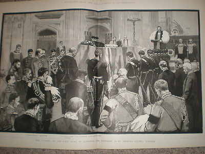 #ad Funeral of the Duke of Clarence and Avondale St George#x27;s Chapel Windsor 1892 GBP 12.50