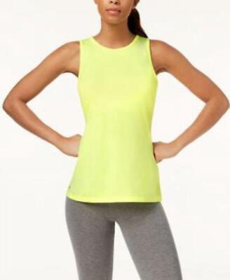 #ad Ideology Top Tank Shirt Athletic Gym Yellow Barbell Sleeveless Sz XL NEW NWT 516 $5.85