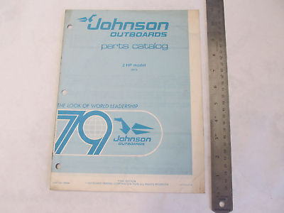 #ad 1979 Johnson Outboard Parts Catalog 2 HP Final Edition $24.95