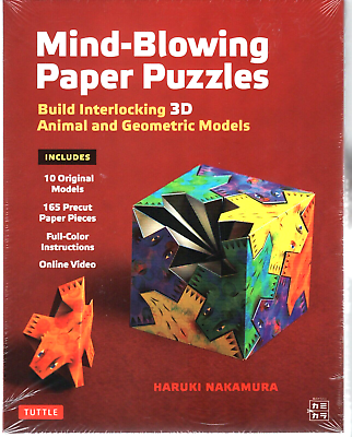 #ad Mind Blowing Paper Puzzles Kit Build Interlocking 3D Animal and Geometric Models $14.98