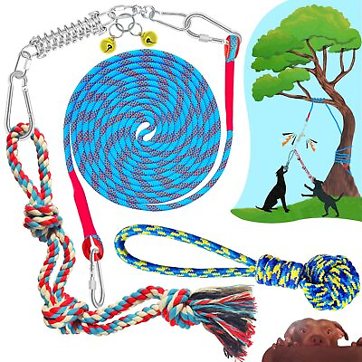 #ad Dog Outdoor Bungee Hanging Toy with Spring and Rope Tether Tug of War Dog Toys $31.58