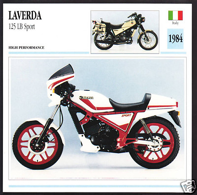 #ad 1984 Laverda 125cc LB Sport amp; Sabbia Motorcycle Photo Spec Sheet Info Card $2.36
