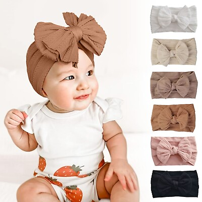 #ad Baby Girls Cloth Headbands Newborn Toddlers Hairbands Hair Bows Accessories $1.99