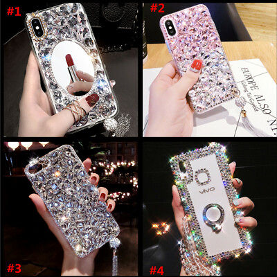 #ad Women Glitter Luxury Bling Diamonds Phone Case for Moto G Stylus G Pure G power $10.65