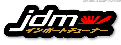 #ad JDM Rising Sun Kanji Flag Drifting Racing Auto Window Bumper Decal Sticker 5quot; $4.49