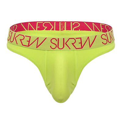 #ad Sukrew Raspberry amp; Lime Cotton Classic Thong mens underwear string brief pink GBP 16.99