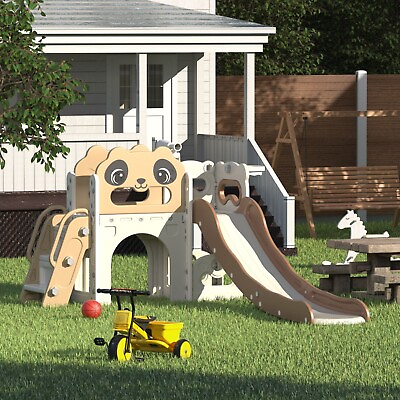 #ad 7 in1 Kids Slide Climber Playset Toddlers Outdoor Indoor Freestanding Playground $179.99