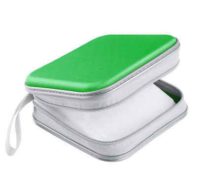 #ad Disc CD Case Organizer Green DVD VCD Carry Portable Holder Storage Bag Album $7.18
