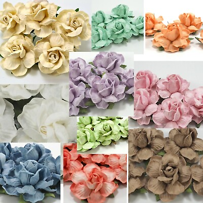 #ad 2quot;or5cm Pastel Paper Flower Scrapbook Wedding Baby Shower Easter Spring Rose R40 $43.46