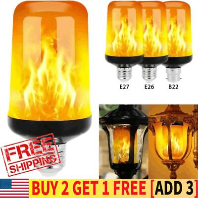 #ad 5W B22 E26 E27 LED Flicker Flame Light Bulb Burning Fire Effect Night Lamp US $9.51