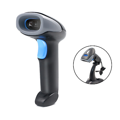 #ad Automatic USB Laser Scan Barcode Scanner 2 In 1 2D1D Code Reader Gun with Stand $28.89
