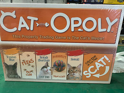 #ad Cat Opoly Board Game 2 6 Players *NEW SEALED* $14.99