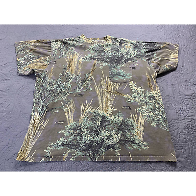 #ad Ghost Camo Shirt Vintage 2 Extra Large Short Sleeve Camouflage Green Brown $29.00