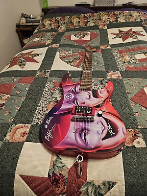 #ad MOTLEY CRUE THEATRE OF PAIN ELECTRIC GUITAR Model ESP Autographed By YYNOT $1400.00