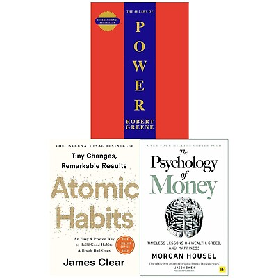#ad 3 Book Collection Set big Power Atomic Habits and Psychology of Money PB $22.00