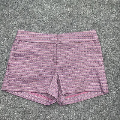 #ad LOFT The Riviera Shorts Womens Size 4 Purple Woven Chino Casual $18.00