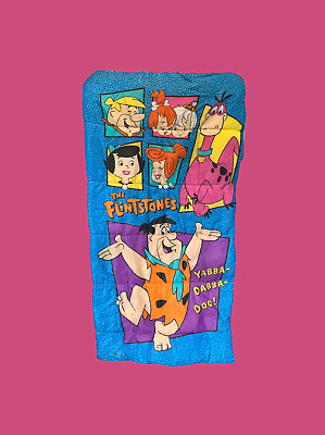 #ad Vtg 1993 “The FLINTSTONES” Cartoon Child’s Sleeping Bag Hanna Barbera $45.00