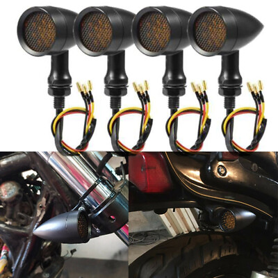#ad 4Pcs Bullet Motorcycle LED Turn Signals Lights For Honda Shadow VT750 VT1100 $39.14