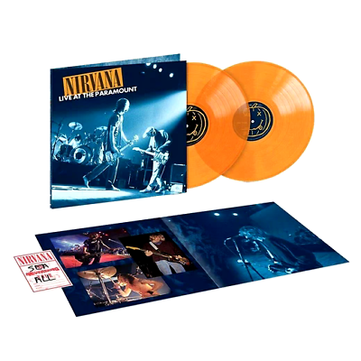#ad Nirvana : Live At The Paramount Ltd Transparent Orange Vinyl 2LP NEW SEALED $34.50