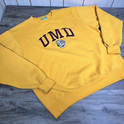 #ad Vintage MN Duluth Sweatshirt Mens Large UMD Bulldogs Logo Champion Crewneck $39.99