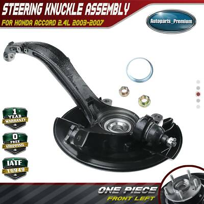 #ad Front Left Steering Knuckle amp; Wheel Hub Bearing Assembly for Honda Accord 03 07 $112.99