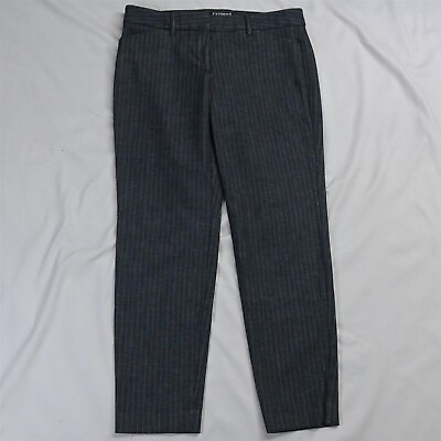 #ad Express 2 Blue Stripe Slim Ankle Dress Pants $13.71