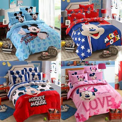 #ad Mickey Minnie Quilt Duvet Cover Set Soft California King Bedding King Twin $63.99