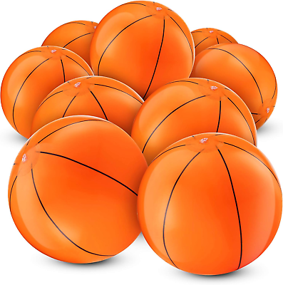 #ad Bedwina Inflatable Basketballs Pack of 12 16 inch Beach Balls for Sports Themed $24.36