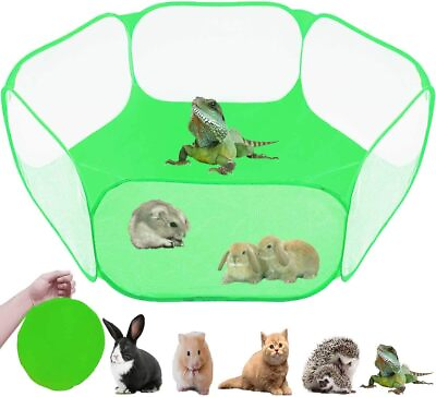#ad Small Animals Tent Reptiles Cage Breathable Pet Playpen Yard Exercise Fence Cage $27.99