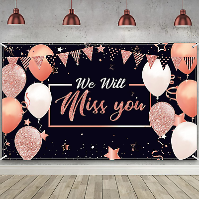 #ad We Will Miss You Party Decorations Extra Large Going Away Party Backdrop Miss $13.55