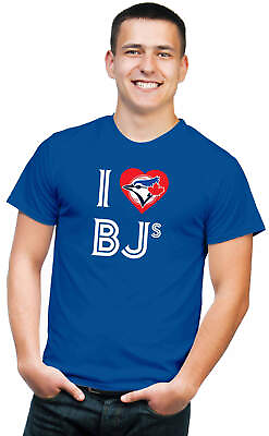 #ad BSW Men#x27;s I Love BJ#x27;s Jays Baseball Sex Humor Heart Shirt $19.99