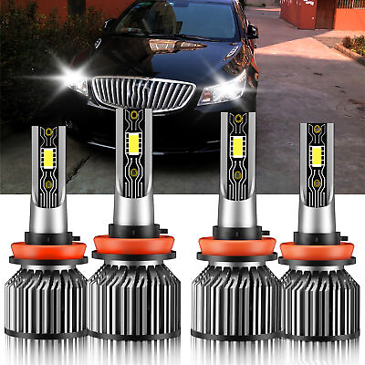#ad LED Headlight Bulbs H11H11 High Low Beam 6000K White For Buick LaCrosse 2009 $26.86