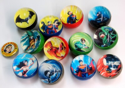 #ad DC Comics Super Hero High Bounce Balls with Collector#x27;s Pin $12.99