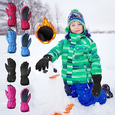 #ad Kids Warm Gloves Winter Snow Ski Water Proof Gloves For Ourdoor Sports Toddler $13.85